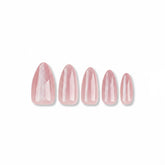 Soft Nude Pink Cat Eye Almond | Removable and Reusable | Free Tool Kit Included