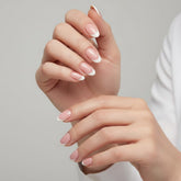 Classic French Tip Almond Instant Adhesive Press On Nails