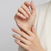 French Plaid Almond Instant Adhesive Press On Nails