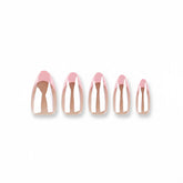 Pink Glossy French Almond | Removable and Reusable | Free Tool Kit Included