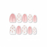 Polka Dot French Almond | Removable and Reusable | Free Tool Kit Included