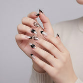 Gothic Black Bow Y2K Press On Nails