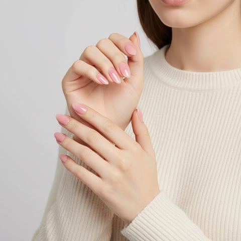 Blush Pink Almond | Removable and Reusable | Free Tool Kit Included