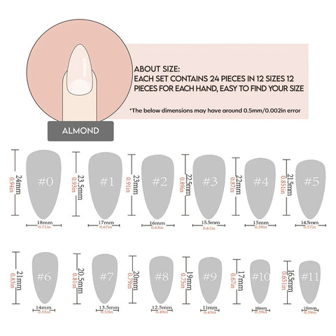 Polka Dot Minimalist Almond Salon Grade UV Gel Press On Nails